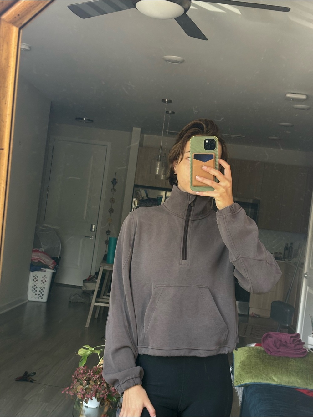 Lululemon Softstreme Quarter-Zip Pullover Sweater - Espresso brown